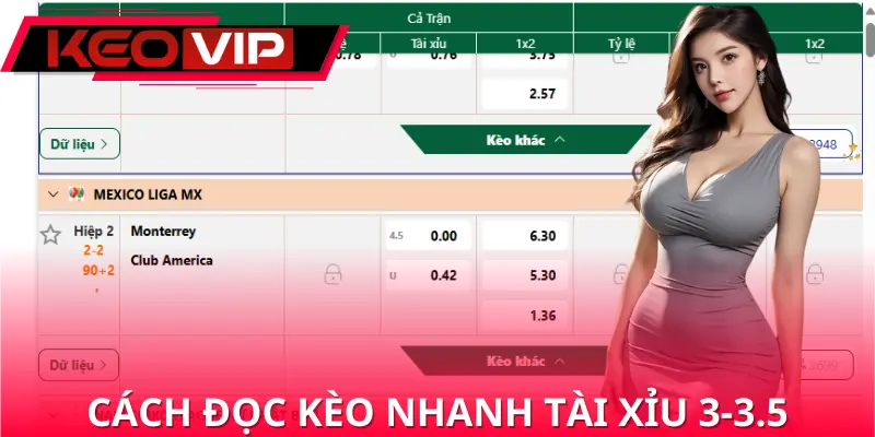 Cách đọc kèo tài xỉu 3-3.5